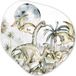 MuchoWow Organische Wanddecoratie Dinosaurus Jungle 90x90cm - Kunststof Muurdecoratie