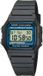 Casio Vintage herenhorloge, zwart, met verlichting, 1/100-seconde stopwatch, dagelijkse alarmfunctie, zwart kunststof kast en band