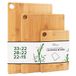 Joeji's Kitchen Snijplank set van 3 Heavy-duty Bamboe Snijplanken met Sapgroef & Ophanggat - 20x15 cm 28x22 cm & 33x22 cm Houten Snij blok voor in uw Keuken