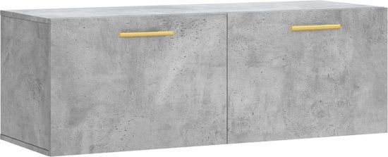 vidaXL Wandkast 100x36,5x35 cm bewerkt hout betongrijs