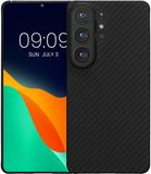 kalibri hoesje geschikt voor Samsung Galaxy S26 Ultra - aramidehoes voor smartphone - mat zwart