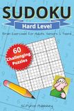 Sudoku Hard Level Brain Exercises for Adults, Seniors & Teens