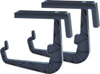Prosperplast Balkonbeugel - Set van 2x stuks - verstelbaar - kunststof - antraciet - 20 tot 25 cm - Balkonbakken houder