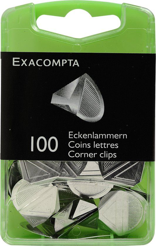 Exacompta 5x Doos met 100 briefhoekjes - Zilver