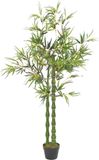 vidaXL Kunstplant met pot bamboe 160 cm groen