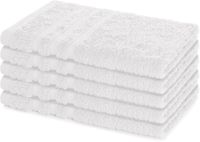 Lavea® Set van 5 Handdoeken 30×50 cm – 100% Katoen – Zacht & Absorberend – Gastendoekje – Voor Badkamer, Hotel & Spa - Premium Absorptie & Duurzaam – Wit