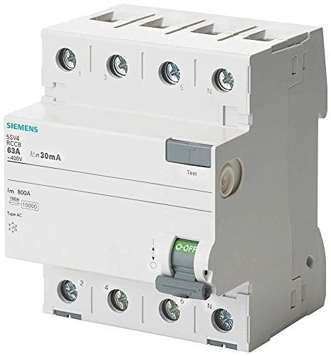 Siemens 5SV - stroomonderbreker 5SV clase-ac 4-polig 40 A 300 mA 70 mm