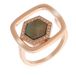 Orphelia ZR-7372/56 - Ring Zeshoek - Zilver 925 Rosékleurig - Parelmoer / Zirkonia - Maat 56