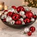 Decoris Kerstballen Mix - 44 stuks - Rood - Zilver - 6-8-10 cm - Mat en Glans
