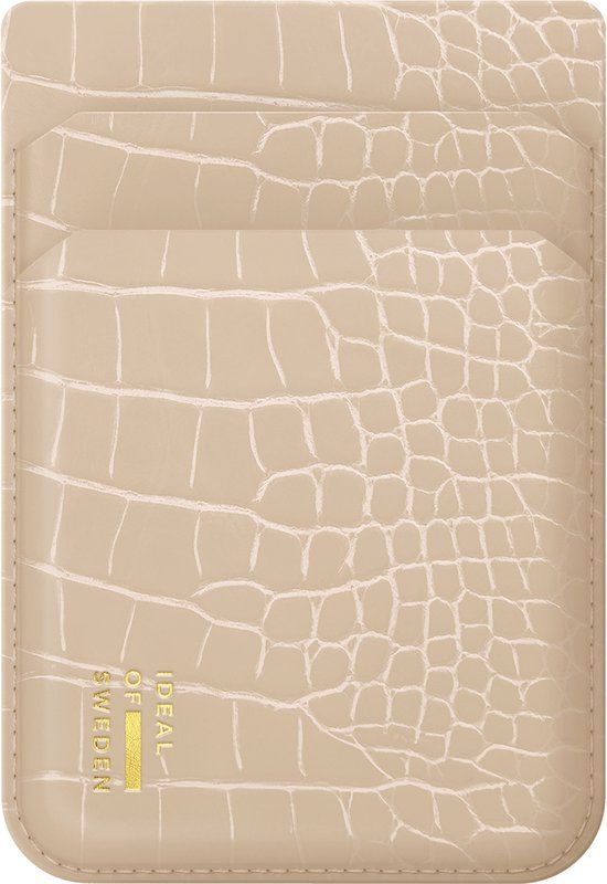 iDeal of Sweden MagSafe / Magnetic Card Holder - Warm Beige Croco