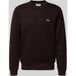 Lacoste Sweatshirt coupe classique col rond brun foncé, Uni