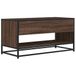 Meuble TV 91x40x46 cm bois traité métal couleur chêne brun