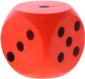 T & F Creations Grote dobbelsteen - rood - 16 x 16 cm - foam