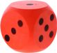T & F Creations Grote dobbelsteen - rood - 16 x 16 cm - foam
