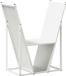 vidaXL Brandhoutrek 69,5x35x81 cm koudgewalst staal wit