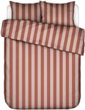 Essenza Minte Stripe Dekbedovertrek Katoensatijn Terracotta - Blush pink - Lits-Jumeaux - 240x200/220 cm