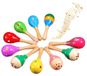Set de 10 Maracas en bois pour entraînement musical