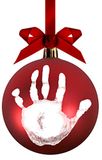 Pallina Pearhead Rode vakantieherinneringsbal - DIY kerstdecoratie met hand- of voetafdrukken van baby's