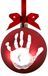 Pallina Pearhead Rode vakantieherinneringsbal - DIY kerstdecoratie met hand- of voetafdrukken van baby's