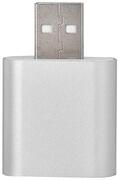 Oumij Externe USB-stereogeluidsadapter 7.1 Extern USB-kanaal 2.0 tot 3.5 mm stereogeluidskaart Geluidsadapter Luidspreker (zilver)