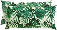 vidaXL - Kussensloop - 2 pcs - HEERLEN - Bladpatroon - 40 x 70 cm - Polyester