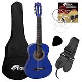 TIGER CLG5-BL 1/4 Size Klassieke Spaanse Gitaar Pack - Blauw