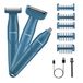 BarberBoss QR-2303 3-in-1 scheerapparaat voor heren, baardverzorgingsset voor haar, neus, oren en lichaam, precisietrimmer voor mannen, draadloos scheerapparaat met USB-oplader, QR-2303 (blauw)