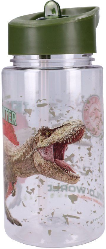 Jurassic World Drink Up - Drinkfles - 450ml - Groen - Schoolbeker