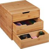 Merkloos Relaxdays Bureau organizer bamboe