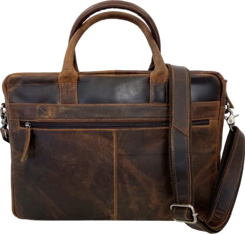 HIIERO Uniseks Aktetas - Bruin - 50 x 34 x 23 cm
