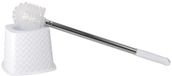Benson Brosse WC avec support - Acier inoxydable - Blanc - 52 cm