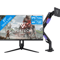 Vortech Prestige 27 inch 4K + Vortech Monitorarm met Gasveer