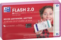 Oxford Flash 2.0 Flashcards A7 Blanco Fuchsia Rand 80 stuks