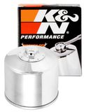 K&N Powersports Oliefilter - Opschroeffilter Chrome 78x79mm compatibel met Harley Davidson (KN-172C)