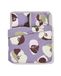 HEMA Housse de couette 240x200/220 cm coton doux fleurs (violet)
