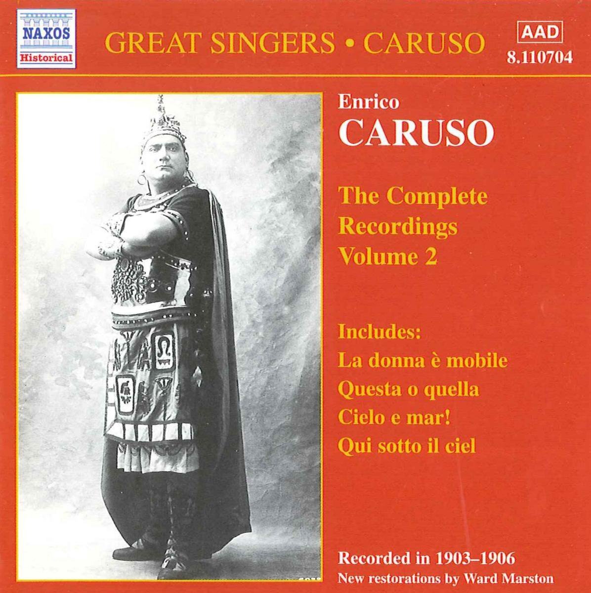 OUTHERE Enrico Caruso Vol 2: Registrazioni Dal 1903 Al 1906