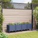 Maison Exclusive Jardinière sur roulettes, bleu-gris, 160 x 40 x 44 cm, en plastique PP