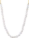 Yokoamii Ketting Zoetwater Parel 42 cm Geelgoud