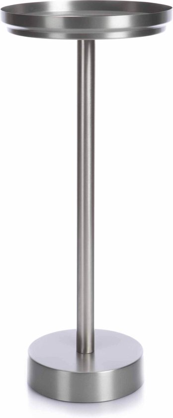 XLBoom Rondo Dienbladtafel - Rond - Zuiver RVS - 28 &#215; 28 &#215; 64 cm