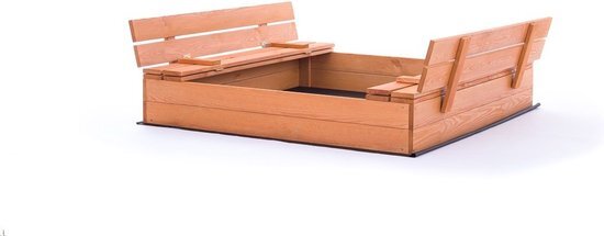 Viking Choice Zandbak - met deksel & bankjes - 120x120cm - geïmpregneerd hout