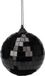 Christmas Decoration discobal kerstbal - 1x - zwart - 8 cm - kunststof
