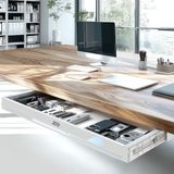 Ergo Office - Bureau lade - vlakke onderkastlade, breedte 758 mm, max. belasting 10 kg, wit, ER-302 W