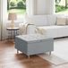Maison Exclusive - Pouf avec rangement, gris clair, 80 x 80 x 45 cm, rembourré