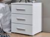 FLASH Table de nuit FLASH 3 tiroirs blanc alpin