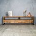 Merkloos Tv meubel Lucas met 4 laden mangohout en metaal 220x45x60 cm