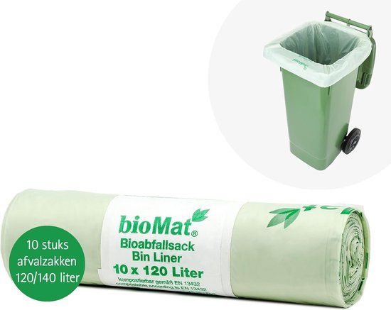 BioMat Compostable Waste Bag 120 - 140 liter 10 stuks