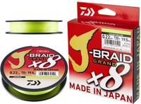 Daiwa J-Braid X8 Grand Chartreuse 150m Gevlochten Vislijn 0.18 mm