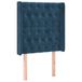 VidaXL Hoofdbord met randen 83x16x78/88 cm fluweel donkerblauw