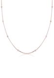 Elli - Halsketting - Dames Eenzaam met Kristallen in 925 Sterling Zilver - Dames