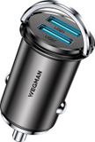 Wegman 45W Autolader 2x USB-A - Snellader